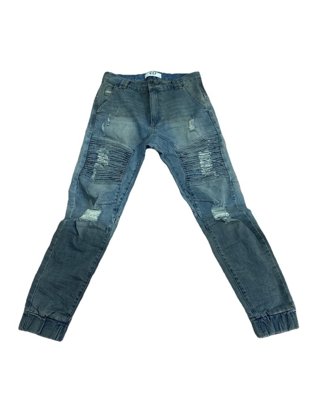 Nena and Pasadena NXP Skinny Jean Men 33 Blue Denim Drop Crotch